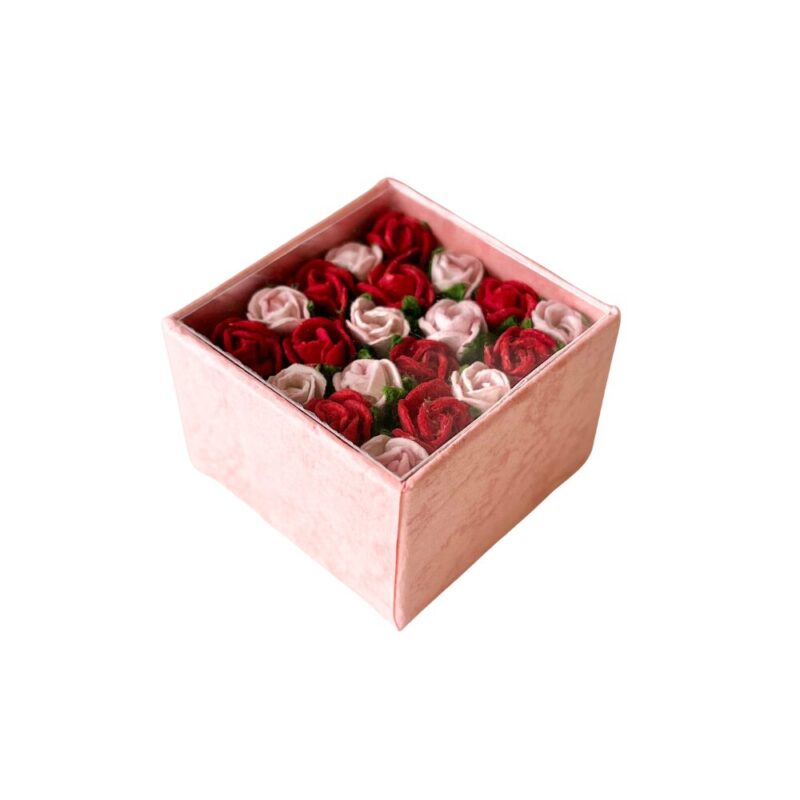 ミニチュア薔薇フラワーボックス(ピンク)